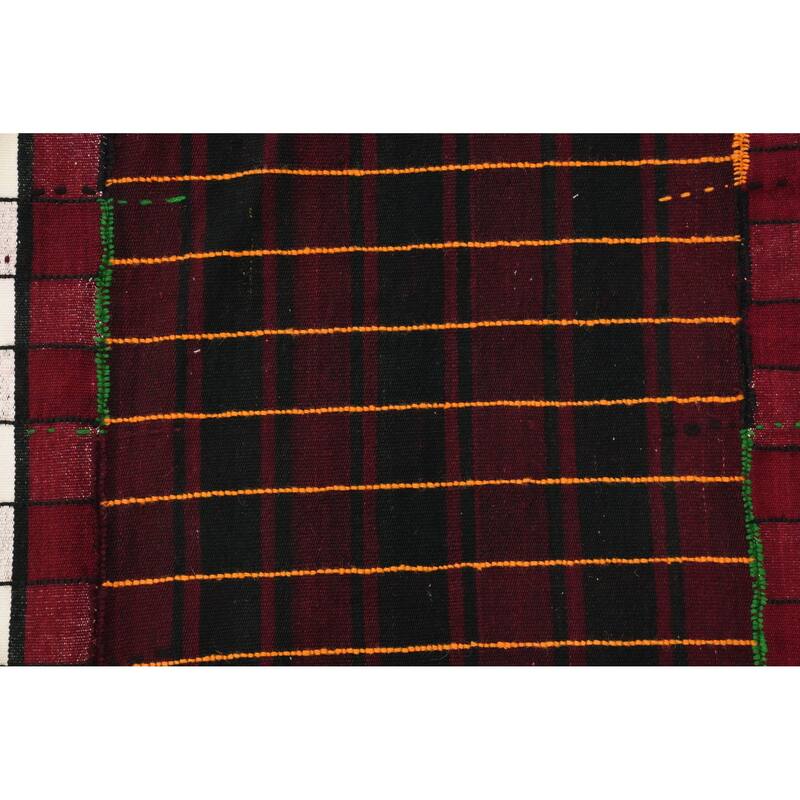 Hand Woven Oriental 100% Wool Carpet Southwestern Tribal Multi-Colored Kilim Runner Rug - 15' 11'' X 4' 2''