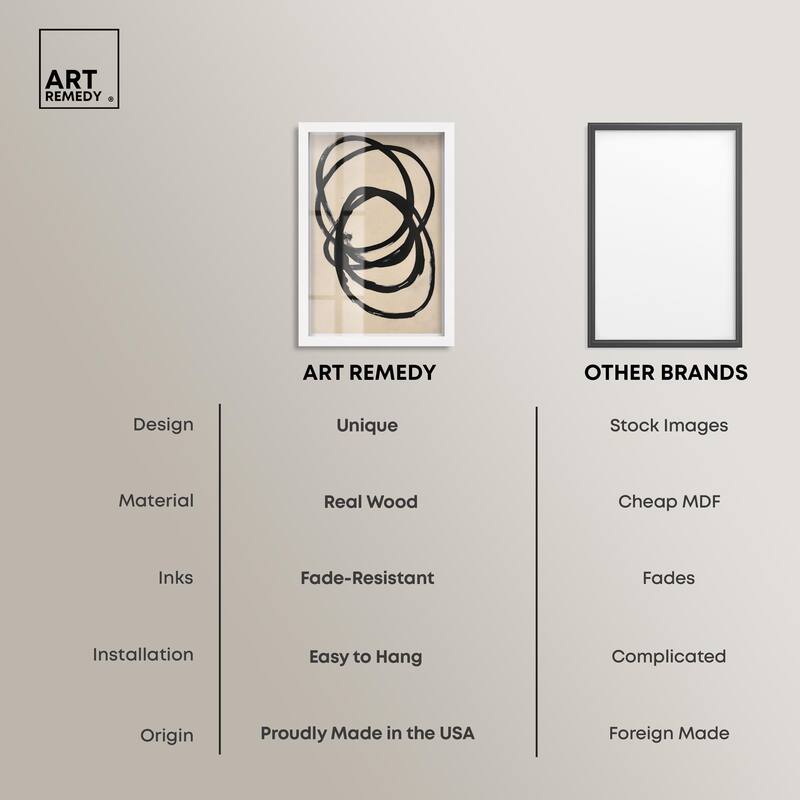 Beige Black II Shadowbox by Art Remedy