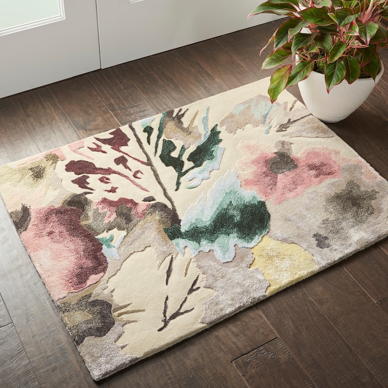 Nourison Hand-tufted Prismatic Modern Abstract Floral Area Rug