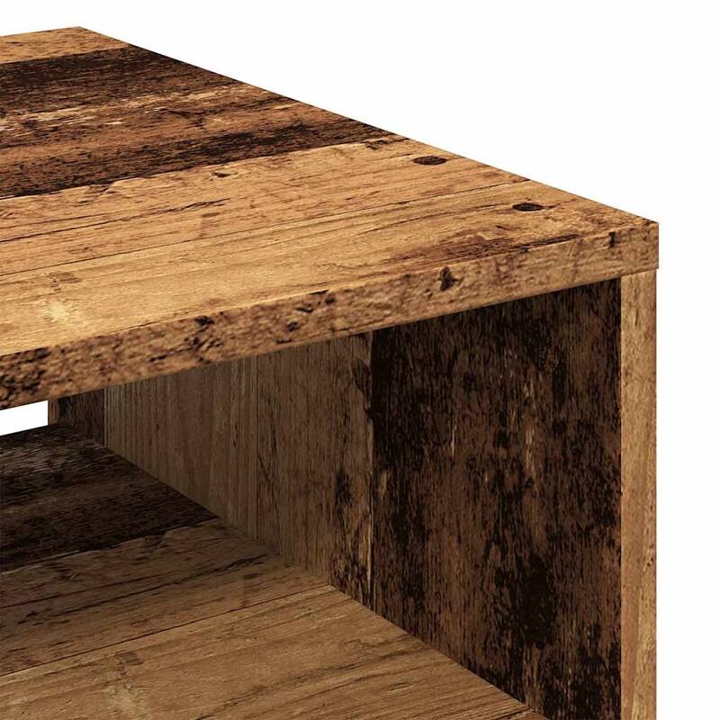 vidaXL Coffee Table Old Wood Engineered Wood Small Coffee Table Square - 15.7 x 15.7 x 16.9 in