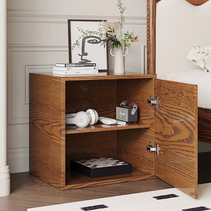 19.6'' W Nightstand With Storage, Bedside Table, Accent Cabinet With Door