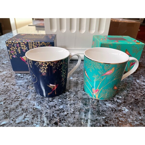 Sara Miller London for Portmeirion Chelsea Collection Mug - Green 12 oz -  On Sale - Overstock - 33854276