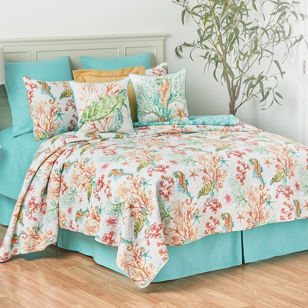 Chandler Cove Coastal Twin Quilt Set. Opens flyout.