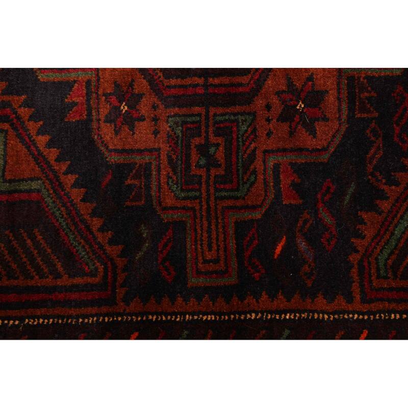 ECARPETGALLERY Hand-knotted Teimani Black, Red Wool Rug - 3'10 x 5'10