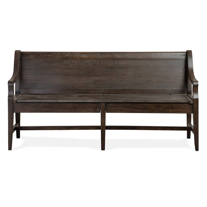 Magnussen Home Westley Falls Graphite Bench - 66''W x 21''D x 34.38''H