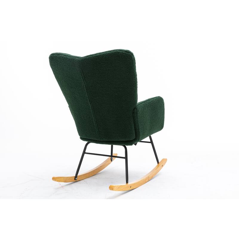 31.5" High Back Buttons Tufted Rocking Chair