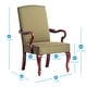 preview thumbnail 9 of 22, Copper Grove Casalis Cherry Finish Gooseneck Accent Chair