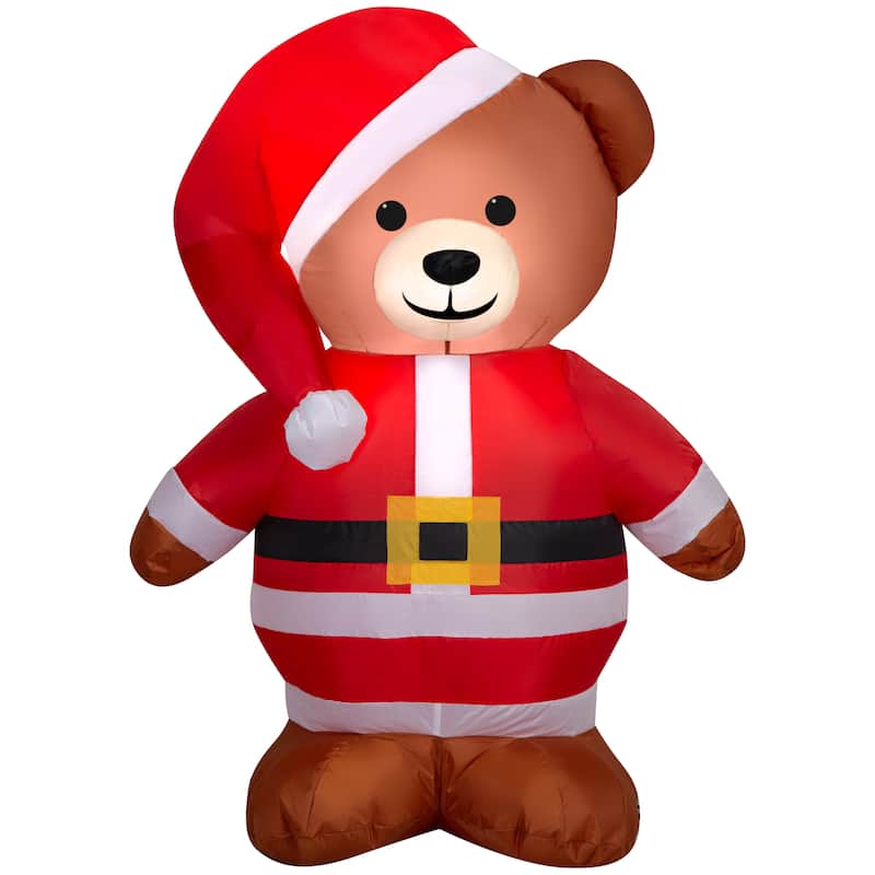 Airblown-Brown Bear in Santa Suit