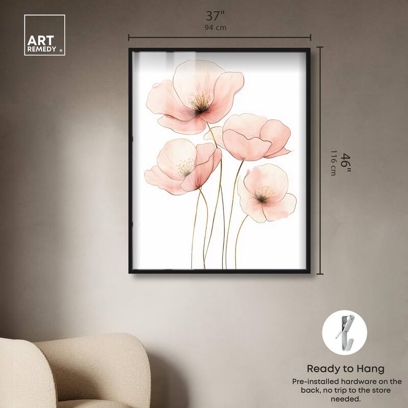 Pink Petal light Shadowbox by Art Remedy