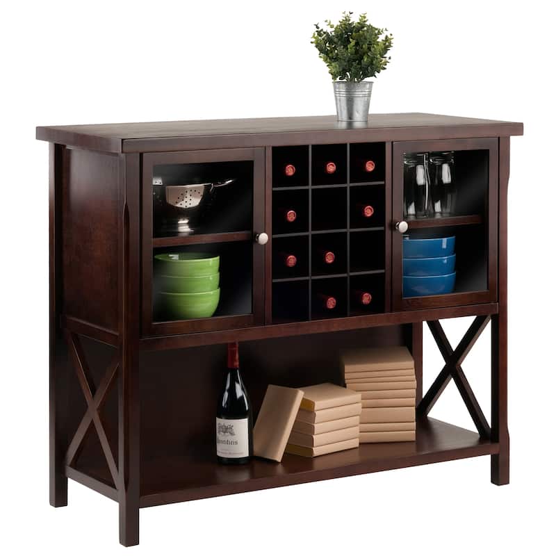 Xola Buffet Cabinet, Cappuccino - 43.8"W x 18"D x 35.9"H