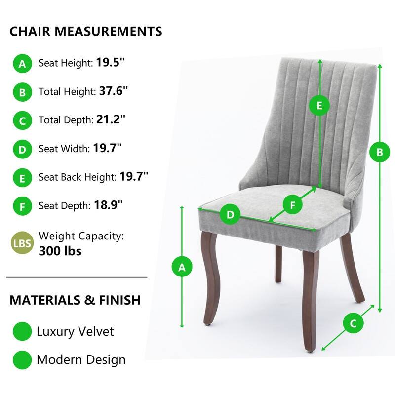 Comfy Fabric Upholstered Dining Chair (Set of 4)