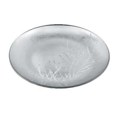 Glass Dessert Plate- Silver- 6" Diameter-Majestic Gifts Inc.