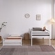 preview thumbnail 4 of 6, FCH White Twin Solid Wood Bunk Bed with Ladder
