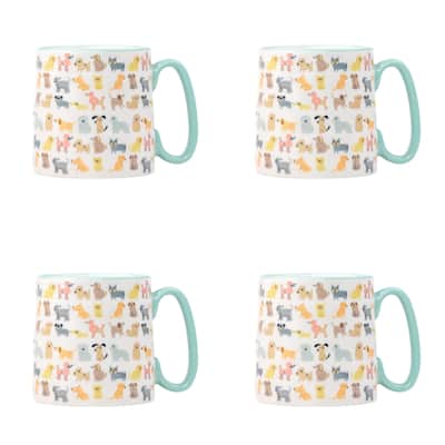 10 Strawberry Street Bella Animal Mugs, Set of 4