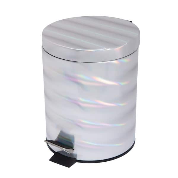 Bath Bliss Holographic Round Step Pedal Trash Can - 8