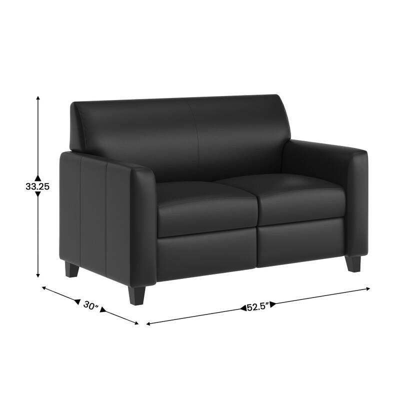 Upholstered Loveseat with Charging Station - 30"D x 52.5"W x 33.25"H