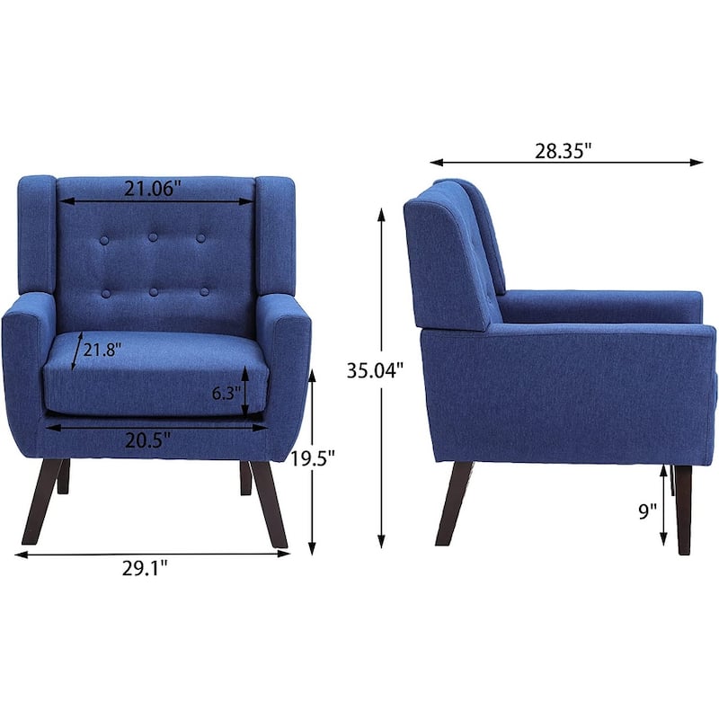 Arm Chair Morden Linen Upholstered Accent Chair Living Room Chair