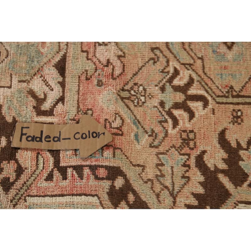 Tribal Heriz Persian Vintage Area Rug Hand-Knotted Wool Carpet - 8'0"x 11'4"