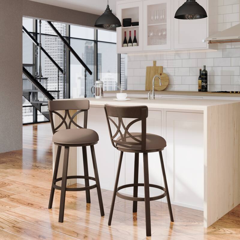 Tempo Furniture Bradley Swivel 26" Counterstool/30" Barstool by Furnish Theory