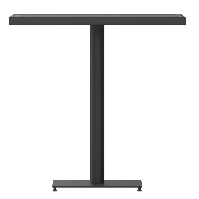 Outdoor Faux Teak Dining Table with Poly Slats - Patio Table - 30"W x 30"D x 30"H - 30"W x 30"D x 30"H