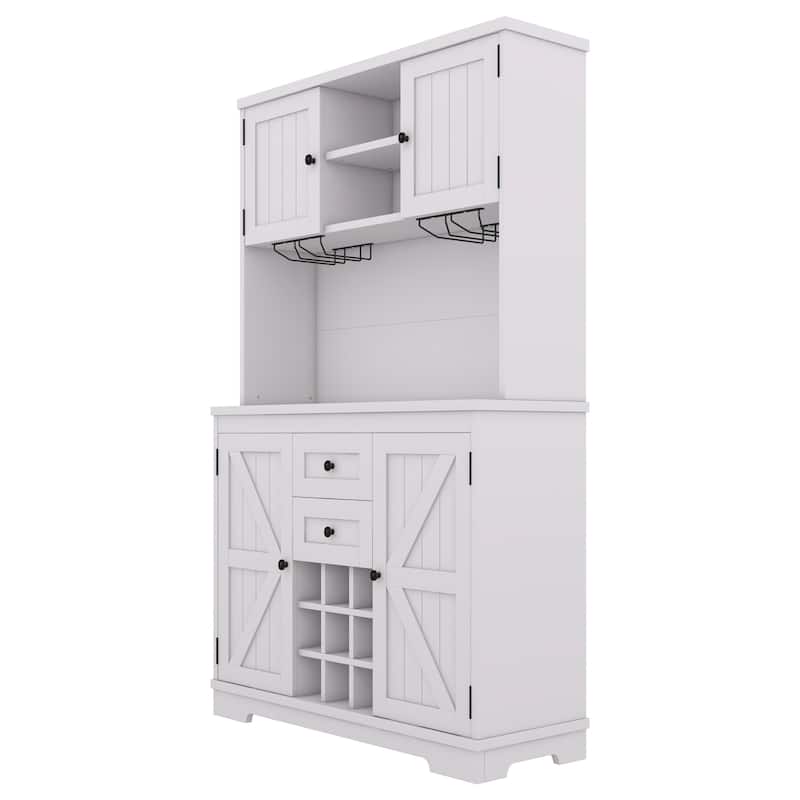 Coffee Bar Cabinet Kitchen Cabinet with Storage,Wine Cabinet with Drawers shelves and cabinets,Buffet Wine & Glass Racks