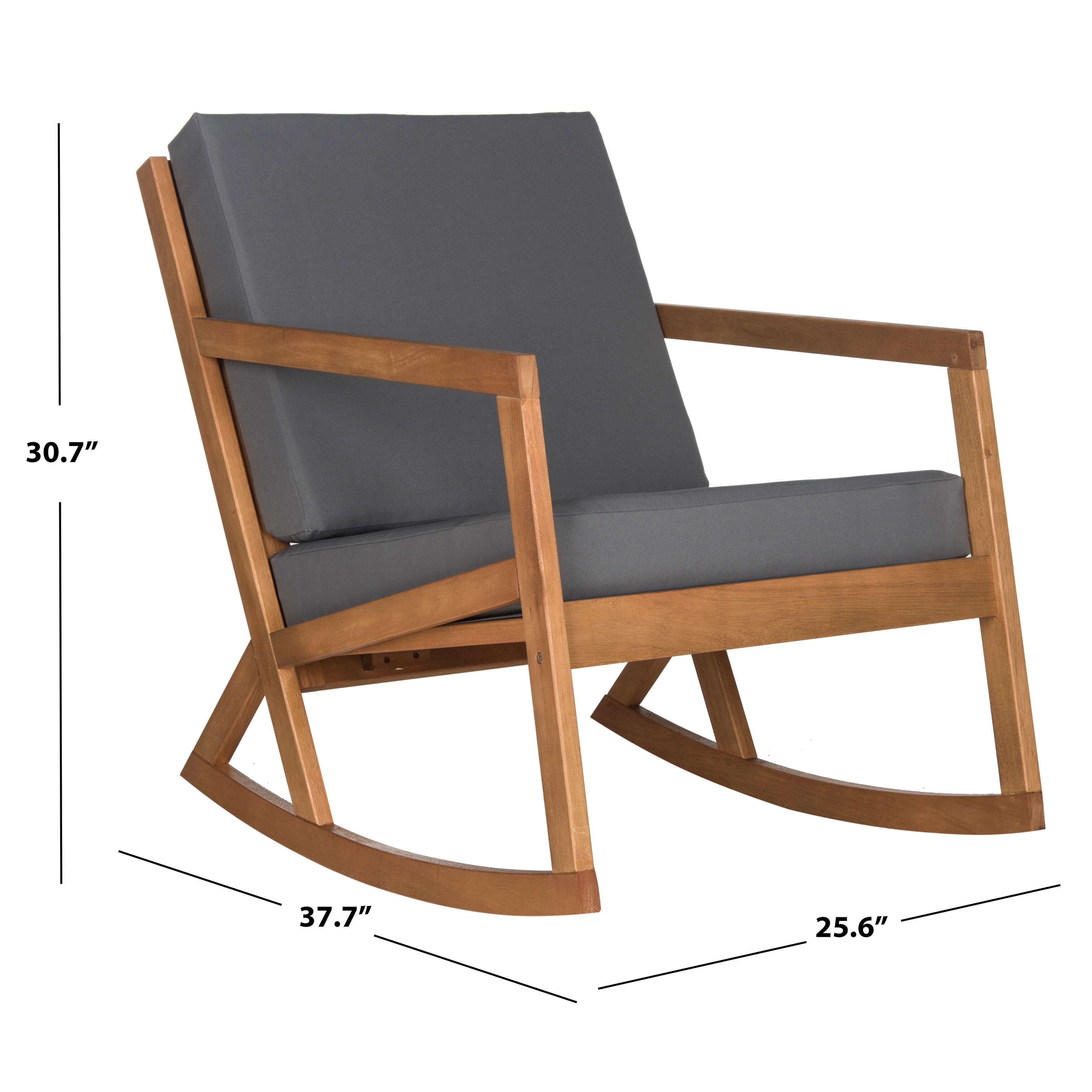 SAFAVIEH Outdoor Living Vernon Eucalyptus Rocking Chair 25.6