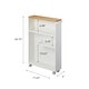 preview thumbnail 10 of 8, Yamazaki Home Rolling Storage Cart, Steel, Minimal Assembly - L 18.7 x W 5.12 x H 26.97 inches