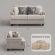 preview thumbnail 11 of 11, Morden Fort Chenille Fabric Loveseat with Rolled Arm and Nailhead Trim