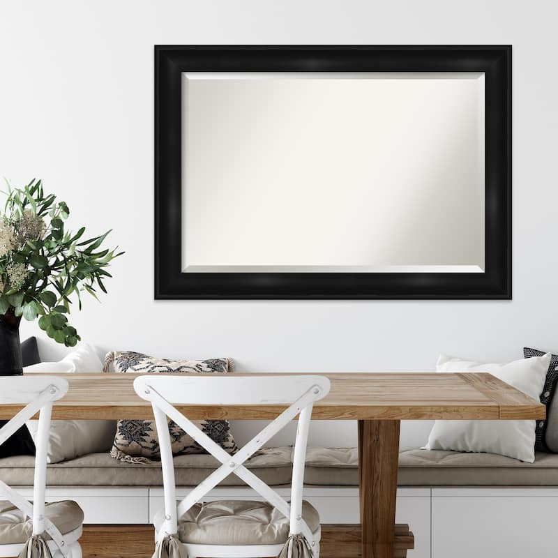 Beveled Wall Mirror - Grand Black Frame - Grand Black