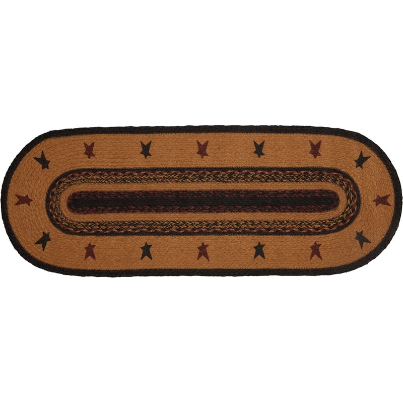Heritage Farms Star Jute Oval Runner