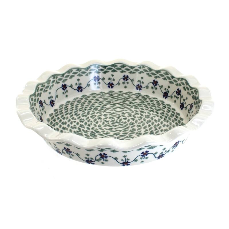 Blue Rose Polish Pottery Z159 Manufaktura Pie Plate