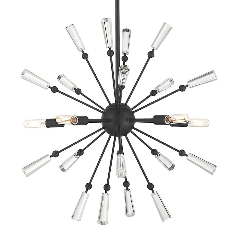 Meridian M7028 5 Light 26" Wide Abstract Sputnik Chandelier - Matte Black