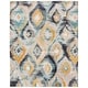 preview thumbnail 25 of 36, SAFAVIEH Monaco Farahnaz Boho Ogee Watercolor Rug 6'7" x 9'2" - Blue/Multi - Rectangle