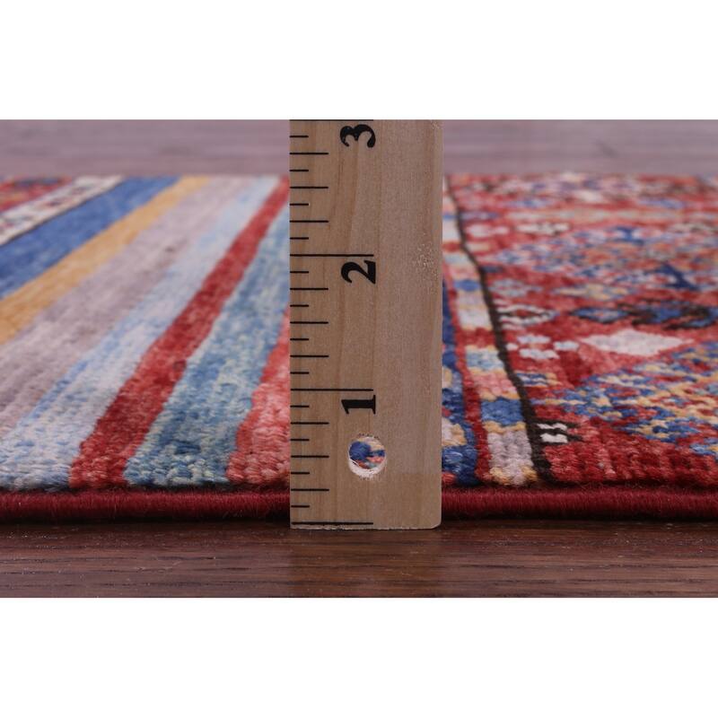 Golden Nile Khorjin Persian Gabbeh Hand Knotted Wool Runner Rug - 2' 0" X 5' 9" Runner