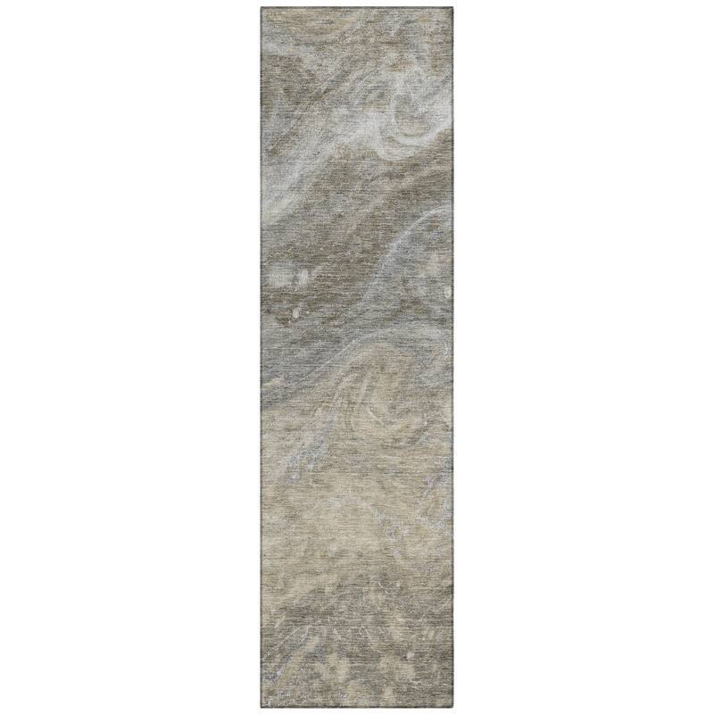 Machine Washable Indoor/ Outdoor Chantille Modern Abstract Rug