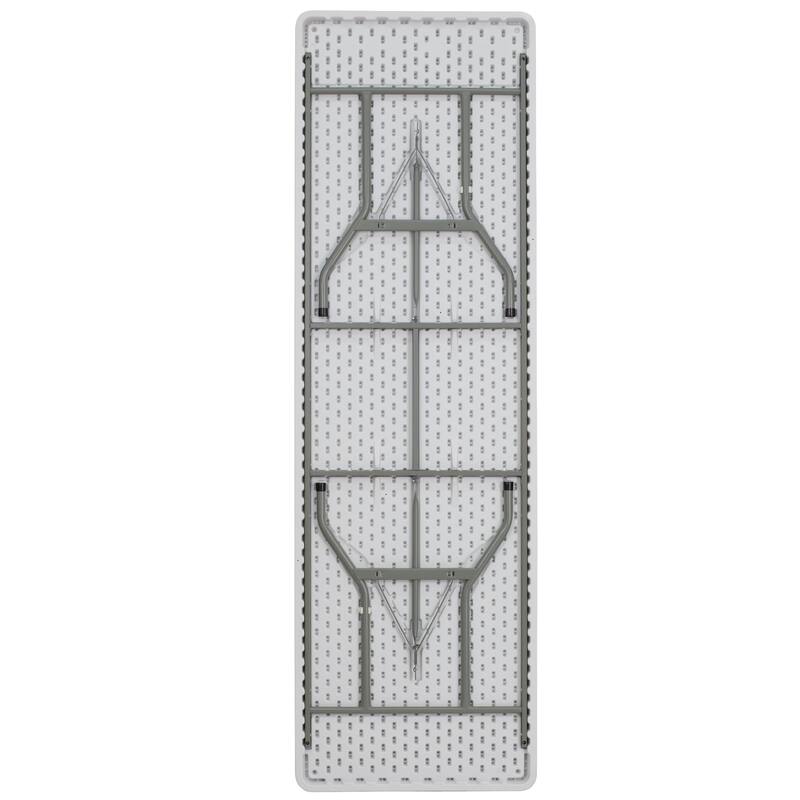 30"W x 96"L Plastic Folding Table with Granite White Surface