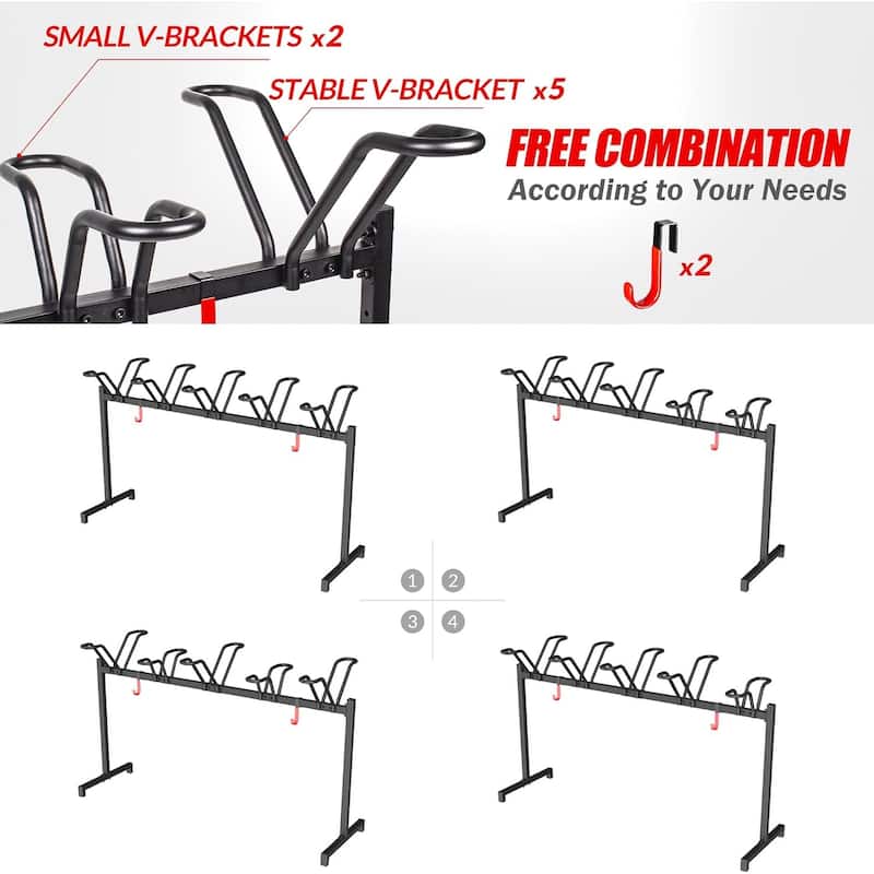 Sttoraboks Adjustable Floor Stand for Bikes, Max Tire Width 2.5", Black