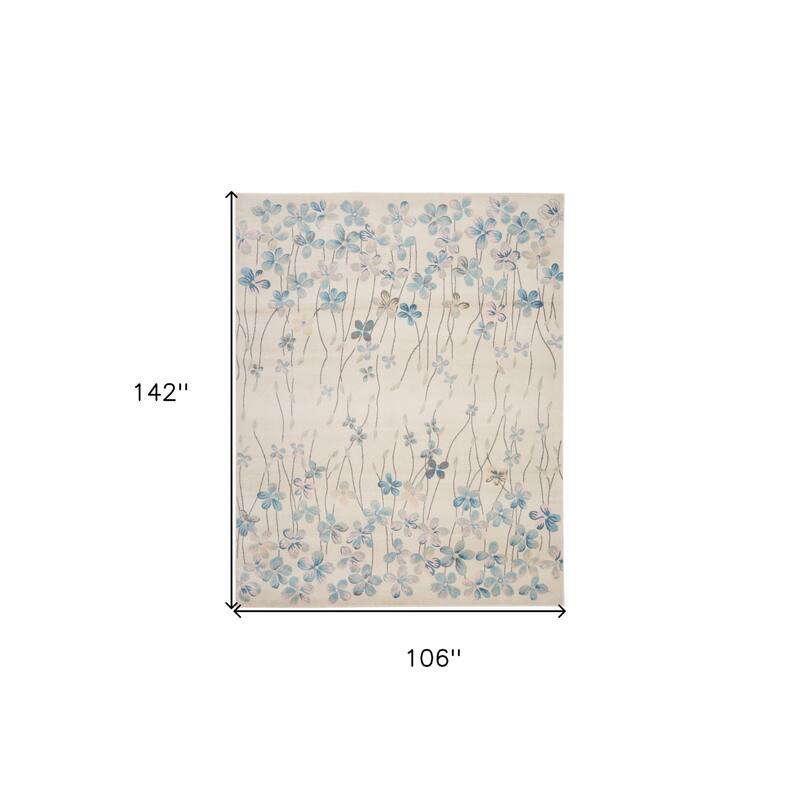 HomeRootsFloral Contemporary Rectangle Area Rug - 142' X '106' X '0.5