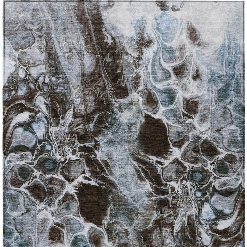 HomeRoots Abstract Transitional Rectangle Outdoor Rug