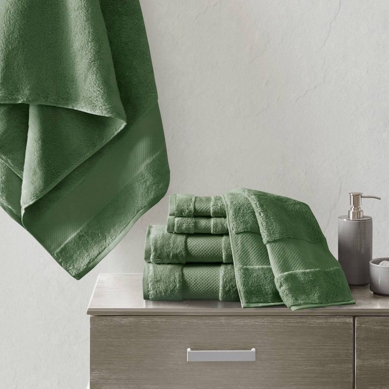 Madison Park Signature Turkish Cotton 6-piece Bath Towel Set - Green