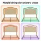 preview thumbnail 5 of 66, Velvet Upholstered Platform Bed Smart LED Bed Frame with Adjustable Height Headboard, Noise-Free Slat Support for Night's Sleep