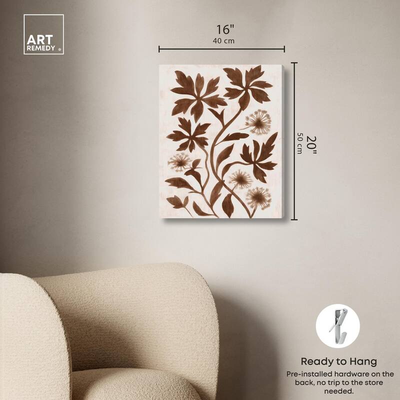Sepia Sepal I Canvas by Art Remedy, Gallery Wrapped