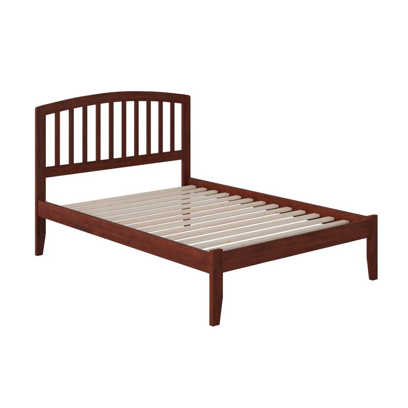 Platform Bed - Sleek Bowed Design & Sturdy Slats for Bedroom