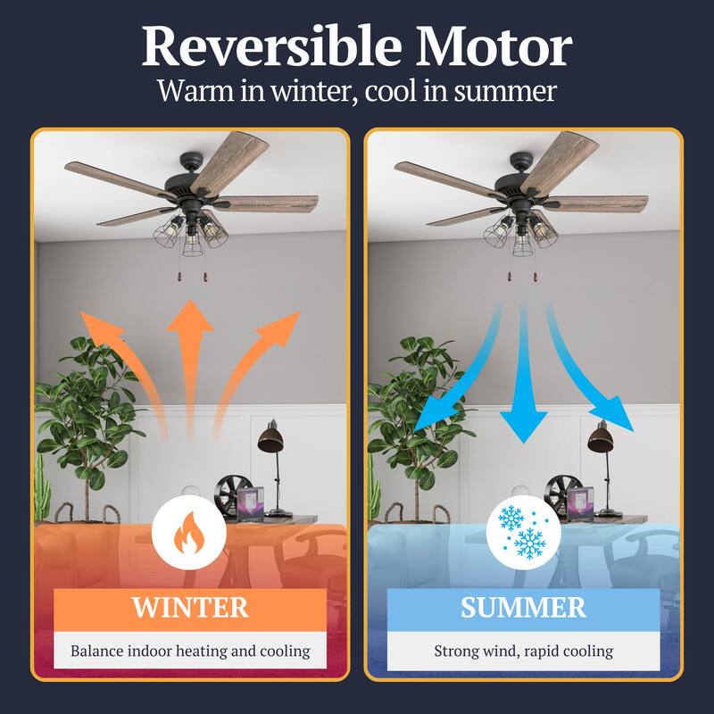 52" Prominence Home Inland Seas Bronze Industrial Style LED Ceiling Fan with Light, Remote Control