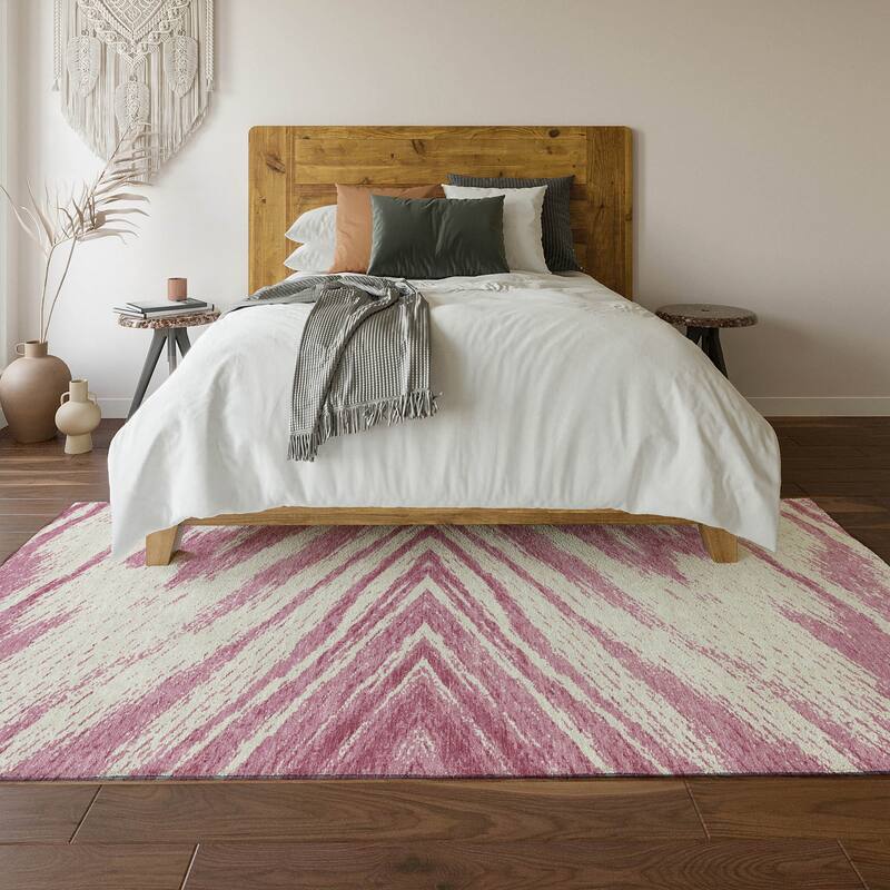 Premium Washable Super Soft Modern Chevron Mayfield Rug