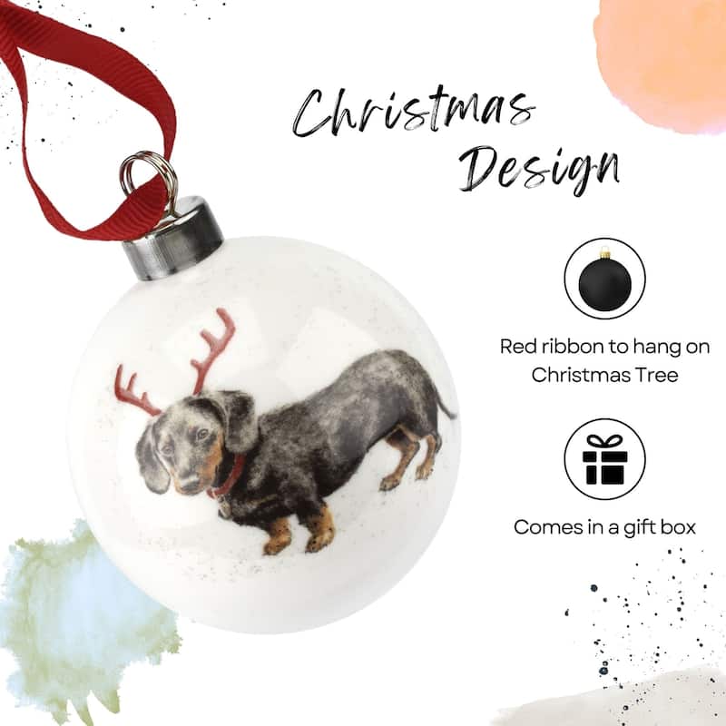 Royal Worcester Wrendale Designs Christmas Bauble