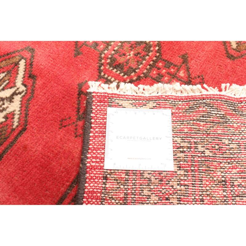 ECARPETGALLERY Hand-knotted Baluch Red Wool Rug - 3'3 x 4'10