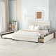 preview thumbnail 2 of 30, Modern and Timeless Queen Upholstered Platform Bed with Twin Size Trundle and Two Drawers,Sturdy Frame