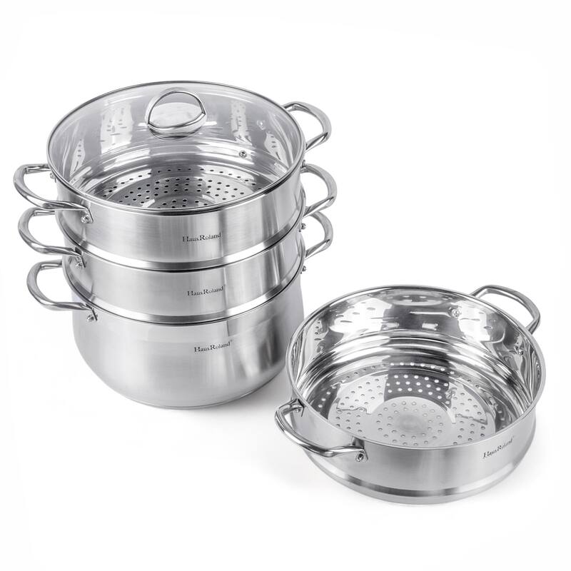 Haus Roland Stainless Steel 3 Layer Steamer Pot