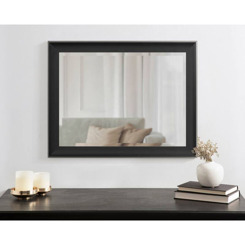 Kate and Laurel Scoop Framed Beveled Wall Mirror
